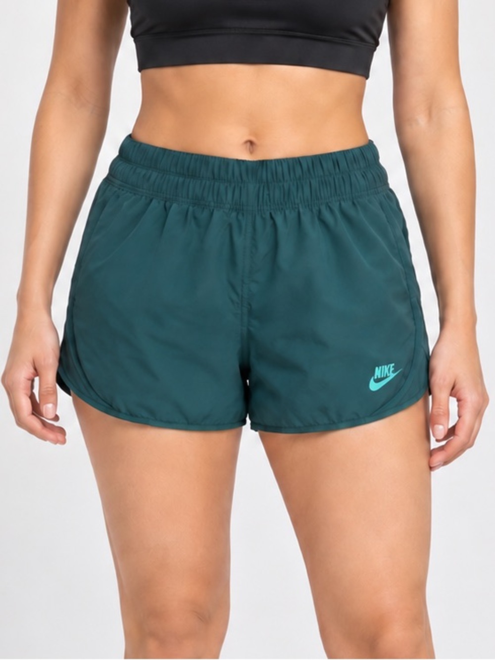 Nike Women’s Medium Teal Athletic Shorts - Picture 1 of 5